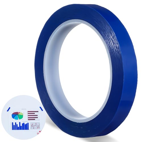 217 Feet Whiteboard Tape Blue 1/2 Inch Graphic Tape White Board Tape Line Self Adhesive Chart Line Tape Artist Tape Grid Marking Tapes Dry Erase Board Tape Chart Tape Thin Tape for Whiteboard, Blue
