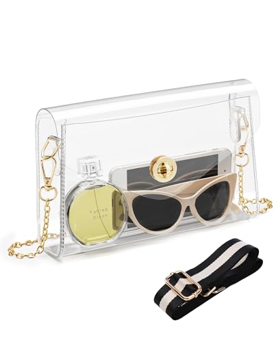 Clear Purse for Women, Clear Bag for Stadium Events, Crossbody Bag Stadium Approved for Sports Concerts Outfits