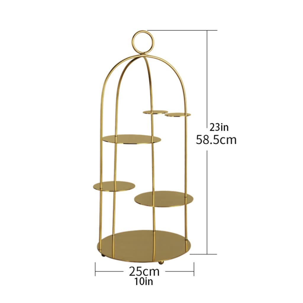 Porta cupcake e cosmetici a più livelli in metallo Birdca – Ele espositore per biscotti, pasticcini e frutta (25 x 60 cm) – perfetto per feste ed eventi