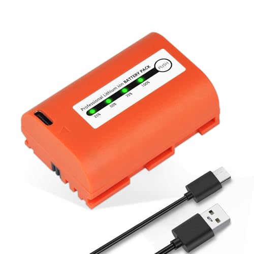 TAVT 2650mAh LP-E6 LP-E6n LP-E6NH Battery with USB Type-C Input for Canon EOS R7, R6, R5, R, 80D, 90D, 5DS, 5DS R, 5D Mark II, III, IV, 6D, 7D, 60D, 70D