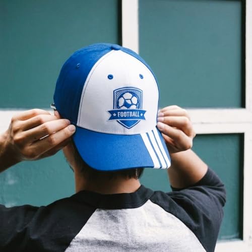 Image of Football Sports Unisex Baseball Cap White, Blue