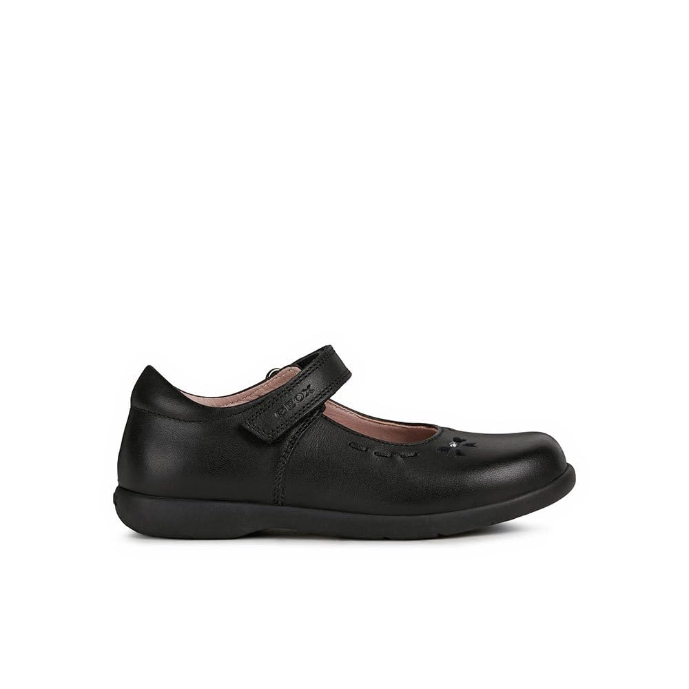 Geox Girls J Naimara Ballerina, Black, 11 UK