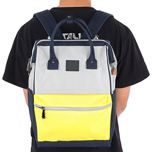 minifinker Mochila de Gran Capacidad para Madre Y Bebé, Mochila Informal Básica Clásica para Botella de Moda para la Escuela Al Aire Libre para Mujer para Viajes de Camping(Amarillo grisáceo)