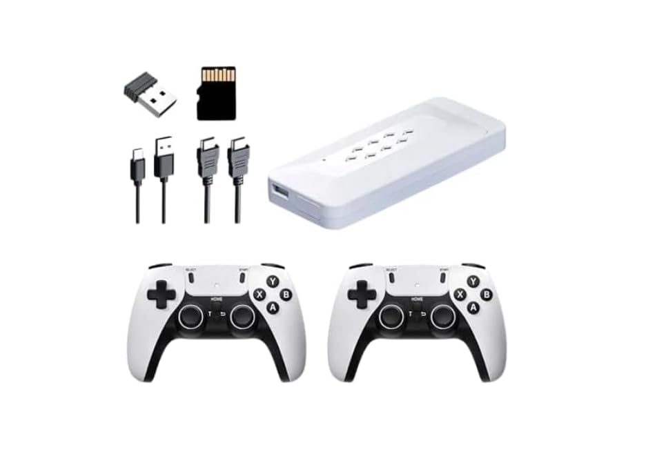 OMNEX M22 Retro Video Game Console, Wireless Controller, 4K HD, 64GB, 30,000 Built-in Games, Black, Plug and Play