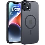 TOCOL Magnetic for iPhone 14 Plus Case 6.7-Inch, Fit for MagSafe, [14FT Military Grade Drop Tested], Shockproof Slim Anti-Fingerprint Translucent Matte Back Protective Phone Cover (Black)