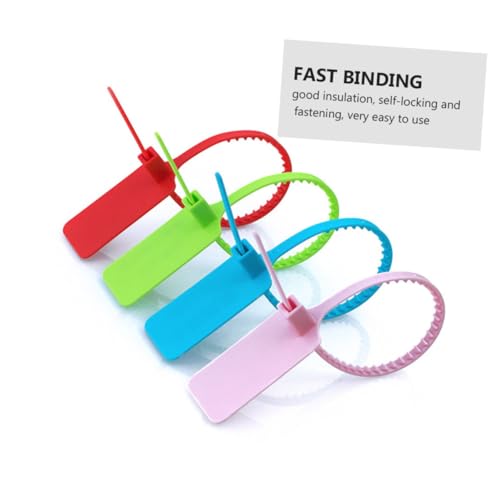 100 Pezzi Fascetta Con Cerniera Autobloccante Etichette Sigillo Di Sicurezza Antimanomissione Stretto Di Pp Colore Casuale plastica