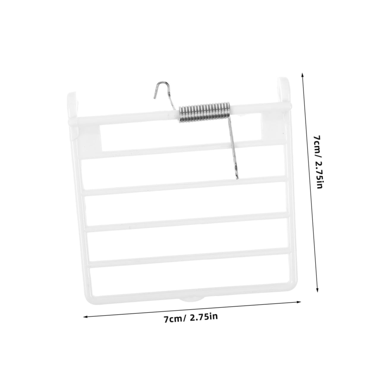 Abaodam Set 5 Unitá Porta per Gabbia Uccelli in Plastico Bianco con Molla, Facile da Installare, Resistente e Stabile, Accessorio per Gabbie da Uccelli