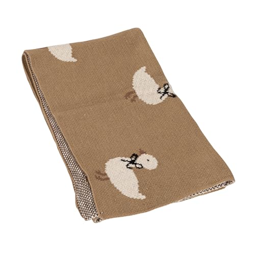 Image of Creative Co-Op Cotton Knit Baby Blanket with Ducklings, Multicolor