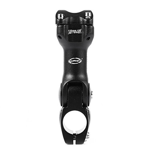 Wake Mtb Stem 31.8 110Mm 60 Degree Adjustable Bike Stem Mountain Bike Stem Short Handlebar Stem For Most Bicycle, Road Bike, Mtb, Bmx, Fixie Gear, Cycling (Alloy, Lightweight, Black) #TOP3