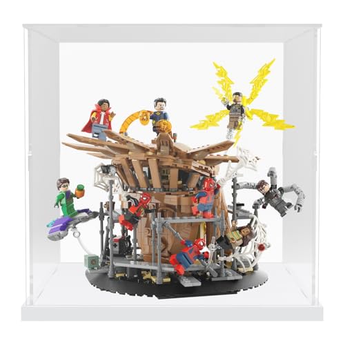 Image of Choowin Acrylic Display Case for Lego Soccer Ball 43019 for Lego Taj Mahal 21056 10266 75318 76261 Thickened Clear Acrylic Display Cases for Collectibles Assemble Dustproof Display Box(White Base)