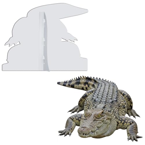Image of Crocodile Cardboard Cutout 5FT Life Size, Fun Animal Standup | 1 PC, for Events, Party Decor, Birthday & Photos, Standee, Photo Prop, Home Decoration, Kids Party, Birthday Gift, Holiday