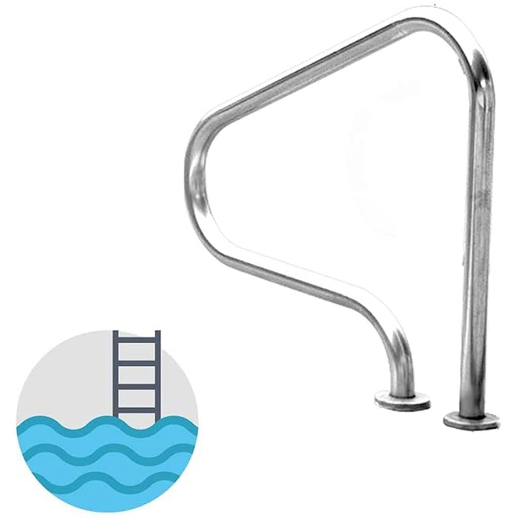 Rampes de piscine contre les marches glissantes, poteaux de sécurité inox de 80 cm