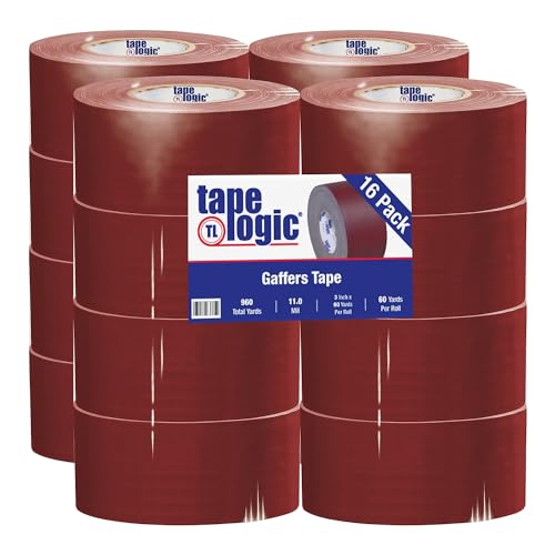 Tape Logic Gaffers Tape, 11 Mil, 3-inch x 60 yds., Burgundy, 18/Case (T98818BUR)