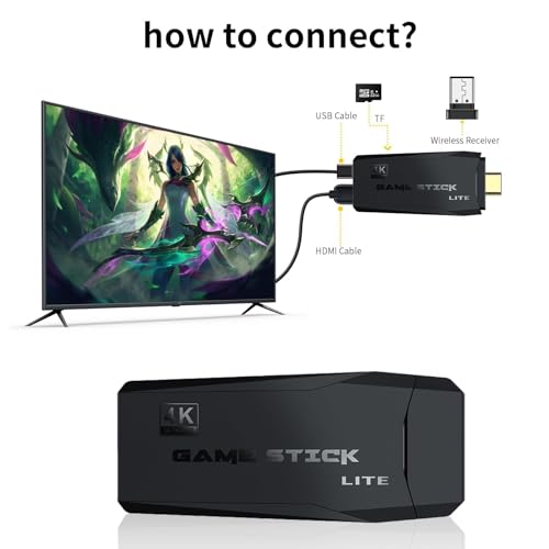 Wireless Retro Handheld Game Console, Built-in 20,000+ Plug-and-Play Retro Video Games, with 18 Classic Simulators, 4K HD HDMI Output and Dual 2.4G Wireless Controller, Easter Birthday Gift - Image 3