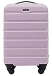Wrangler Hardside Carry-on Spinner Luggage, Lilac, Carry-On 20-Inch, Hardside Carry-on Spinner Luggage
