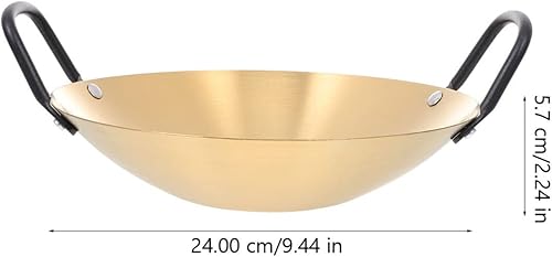 Miniatura 7 de DOITOOL Wok Ramen Pot de fondo plano Olla de fideos coreanos Olla de cocina con asa Tazones de ensalada Recipientes de alimentos Calentamiento