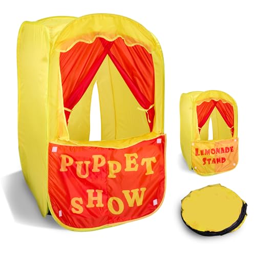 Playbees 850040992335 Puppet Show Pop-Up Play Tent W/Front Stage Toddler Playhouse Theater Pretend Play Tent Kids cover