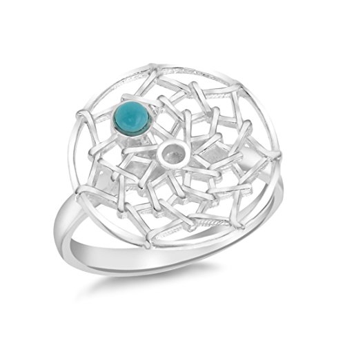 Bague Femme Argent Sterling 925 Turquoise par Tuscany Silver