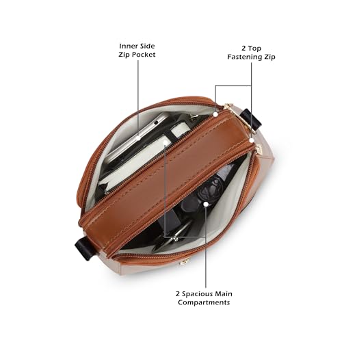 Image of Lavie Woman's Colourblock Lucy Crossbody Sling Bag | Ladies Purse Handbag | Gift for Women