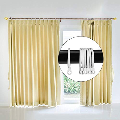 image for Shappy 40 Packs Metal Drapery Curtain Rings Hanging Rings for Curtains