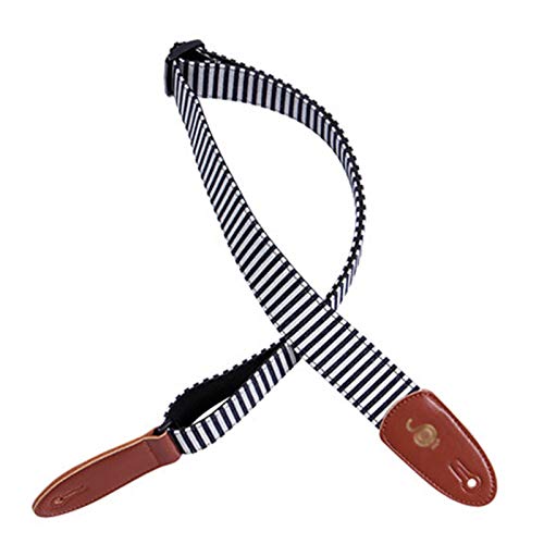 KDOAE Guitar Strap Shoulder Pad Guitar Strap for Electric Guitar Bass with Quick Lock for Bass Guitar (Color : Black, Size : Medium)