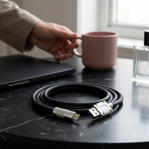 Image of 120W Type C to USB A Fast Charging Cable | Silicone Type C Data Cable