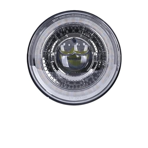 Phares à LED 7" pour Defender 90 1997 : éclairage premium Angel Eyes argent
