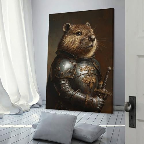 Tableaux Medieval Groundhog Armor : la décoration murale idéale pour votre salon familial