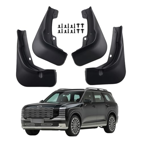 Image of Mud Flap for Hyundai 2026 Palisade Calligraphy Mud Splash Guard Front&Rear SUV Set of 4PCS Black Heavy Duty Compatible with Palisade Mudguard Exterior Accessories (Only Fit Calligraphy Model)