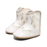 HsdsBebe Baby Boys Girls Western Cowboy Boots Infant Moccasins High Top Booties Toddler Soft Sole Non-Slip...