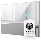 raumheizer kempten ✔ 300 Watt ► 60 x 50 cm ► Für Raumgrößen bis 3 - 8 m² ✔ Verspiegelte Tempered-Glas Oberfläche