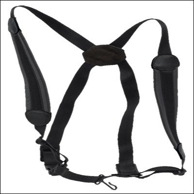 Ortola 1680 Corde croisé harnais pour Saxophone Homme Noir