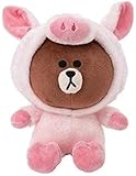 Nur zum Hände waschen DINEGG 25 cm braun und cony plüschtier süße Halloween braun bär Transform Dinosaurier gefüllte Mantel schöne Sofa Geschenk für mädchen Schwein Geschenk Verzierungen Geschenk YMMSTORY