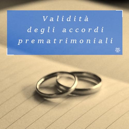 Page de couverture de Validità degli accordi prematrimoniali