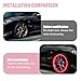 Yumfugu 6 PCS Car Hot Wheels Wheel Hub Light, American Style Flashing Breathing Light with Inner Tube Valve, Cool Lighting Modification Accessories, for Most Cars, Bicycles, Motorcycles (Red)