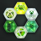 XBOX Paladone Hexagon LED-Leuchten, Frei stehend oder zur Wandmontage, anpassbare Dekoration für das Spielezimmer mit ferngesteuertem Lichtwechsel und musikreaktiven Modi