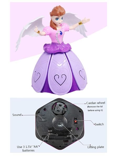 Image of LED Flashing Light and Music Toys for Kids 1+ to 5+ Year | Babies Real Actions Best Birthday Christmas Gift Indoor Fun Activities (Angle Girl)