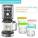 Creami Deluxe Dessert-Behälter/Becher mit Deckel für Ninja Creami Deluxe Eismaschine NC501EU NC501 NC500 Serie, 4 Stück Creami Eisbehälter Pints Zubehör Kompatibel mit Ninja Eismaschine Creamy