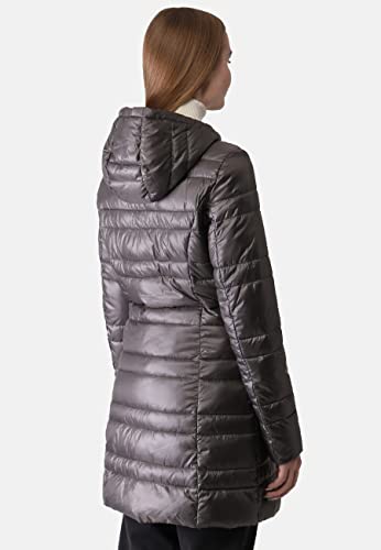 ppep. leichter Steppmantel mit Kapuze für Damen, chocolate taupe, Größe 42