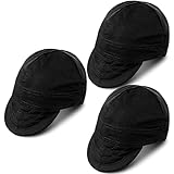 3 Pcs Welding Caps Welding Hats for Men Flame Resistant Cotton Welders Caps Mesh Inside Liner Welding Helmet Beanie Elastic Low Crown Hat for Electrician Gas Station (Solid Color Style)