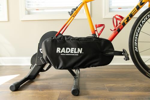 RADELN Indoor Bike Trainer Chain Cover, Protective Drivetrain Guard, Padded Chainstay Cover, for Storage or Travel, Chain ring guard, Keep Pets off Bike Chain, Black
