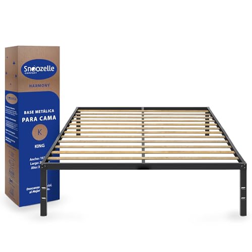 La mejor comparación de Base Cama King Size más recomendados. 46 MAGMALIFE Base de Cama King Size de Metal Resistente, Plataforma con Espacio de Almacenamiento, Fácil Armado, Soporte Antideslizante para Colchón, Diseño Moderno y Duradero,...