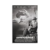 IIIZ Oppenheimer Black and White Movie Poster Poster 90s Canvas Wall Art Room Aesthetic Decor Posters 12x18inch(30x45cm)