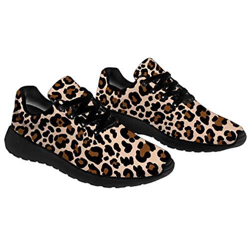 Leopard Print Shoes for Men Women Running Shoes Tennis Walking Athletic Sneakers4