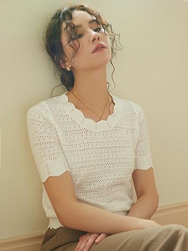 Women's Sweater Vest Knit Trim Knit Top Short Sleeve Round Neck Casual Knit Vest Tank Tops3