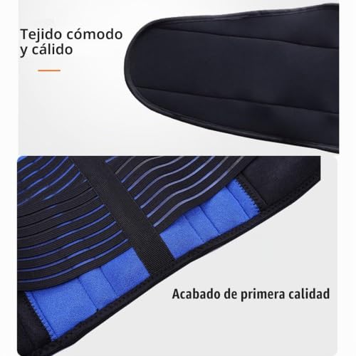 Cinturón de descompresión lumbar ajustable con soporte deportivo y corrector de postura 7