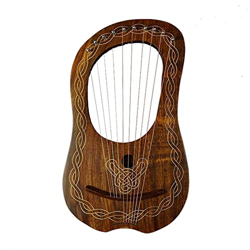 WowZza Instrumento de Lira de 10 Cuerdas, Accesorios de Madera, Instrumentos de Arpa