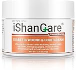 iShanCare® Diabetic Wound Ulcer Cream - Pomada cicatrizante de primeros auxilios, pomada protectora natural para úlceras de pierna y pie, úlceras venosas, úlceras de decúbito, úlceras por presión y he