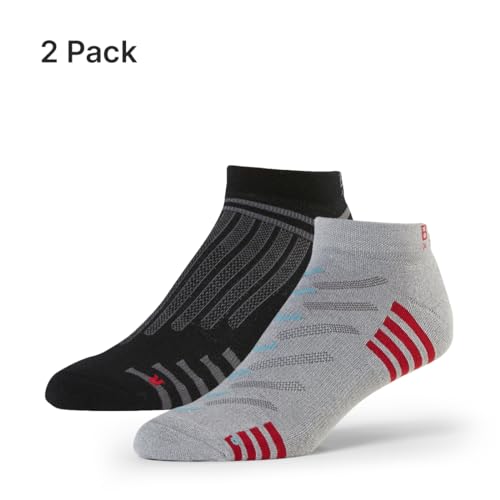 Image of Base 33 Low Rise Sport Socks - Athletic Socks with Compression Arch Band Support, Breathable Venting, for Running, Exercise,