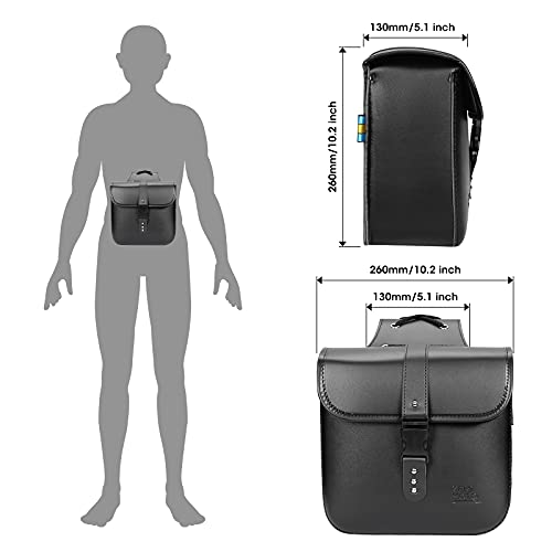 Kemimoto KM1FHDTB072BK Motorcycle Saddlebags Throw Over Saddle Bags Small Size Panniers 14L Side Luggage Saddlebags thumb #4